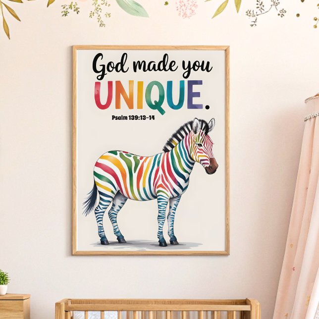 Art mural chrétien pour la nurserie 'Dieu t'a fait (Créateur téléchargé)
