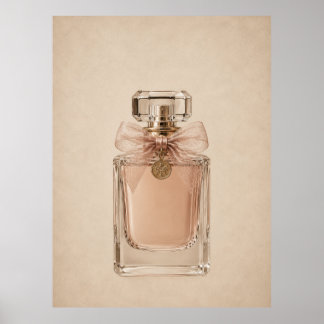 Art mural de bouteilles de parfum de luxe | Fémini