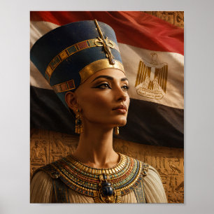 Art mural de Néfertiti – Portrait de la reine égyp