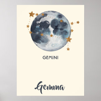 Art mural de pépinière céleste Zodiaque Gémeaux