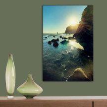 Coucher de soleil romantique sur la plage de Bethe