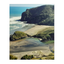 Idyllic Anawhata Beach Coastal Auckland Photo