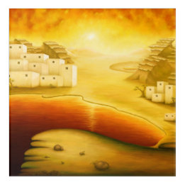 Art Mural En Acrylique "Salut" - Moyen-Orient, Orient Sunset Peinture