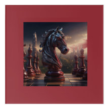 Scène d'échecs fantastiques - Cavalier