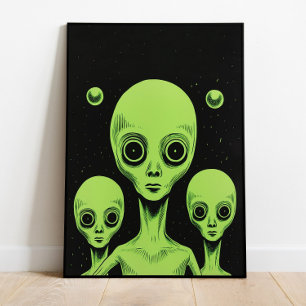 Art mural extraterrestre Art mural rétro Impressio