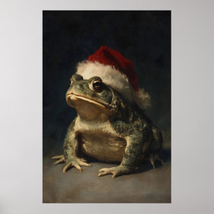 Art mural grenouille de Noël Impression de vacance