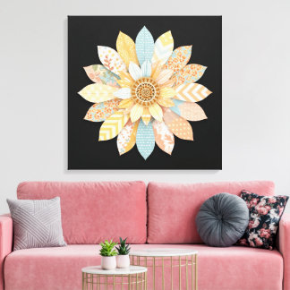 Art mural mandala coloré | Bohème spirituel vibran
