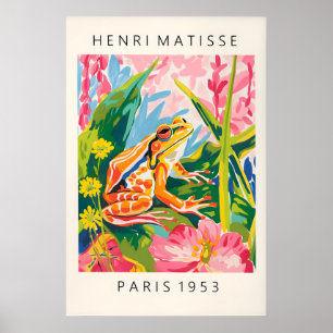 Art mural maximaliste, Affiche de grenouille, Trop