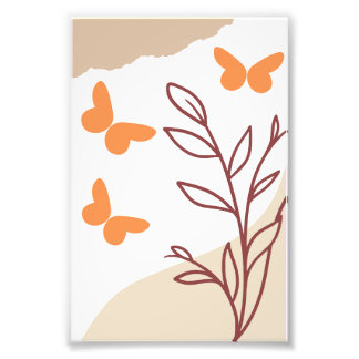 art mural simple avec les papillons