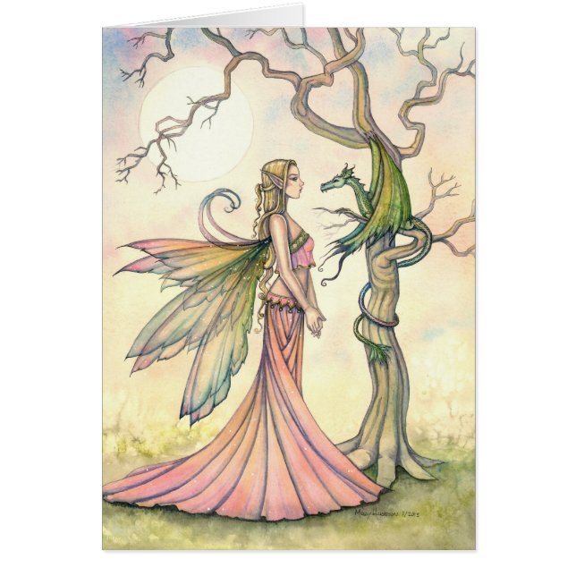 Art mystique de la fée et de l'Imaginaire du drago (Devant)