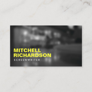 ART NOIR FOTO mit YELLOW TYP Business Card Visitenkarte