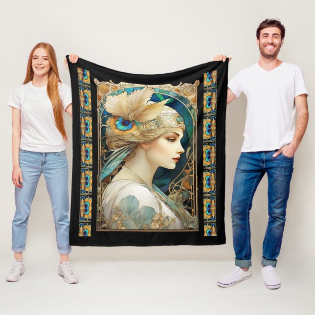 Art Nouvaeu Fleecedecke (Beispiel)