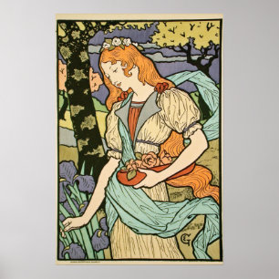 Art Nouveau 1893 von Eugène Grasset Poster