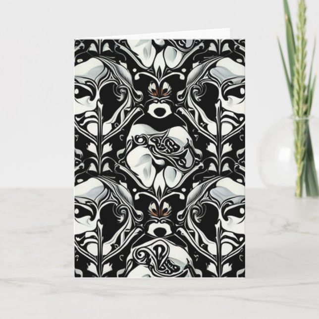Art Nouveau 18 Grußkartenleder Karte (Vorderseite)