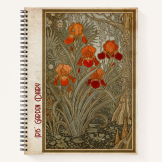 Art Nouveau Abbeville Sumpf-Hybride Botanik Notizbuch