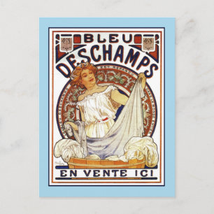 Art Nouveau Alfons Mucha, Werbeanzeige für Waschm Postkarte
