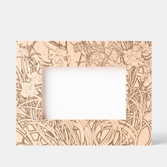 Art Nouveau Alfonse Mucha Blumenzucht Blume Geätzte Rahmen (Vorderseite)