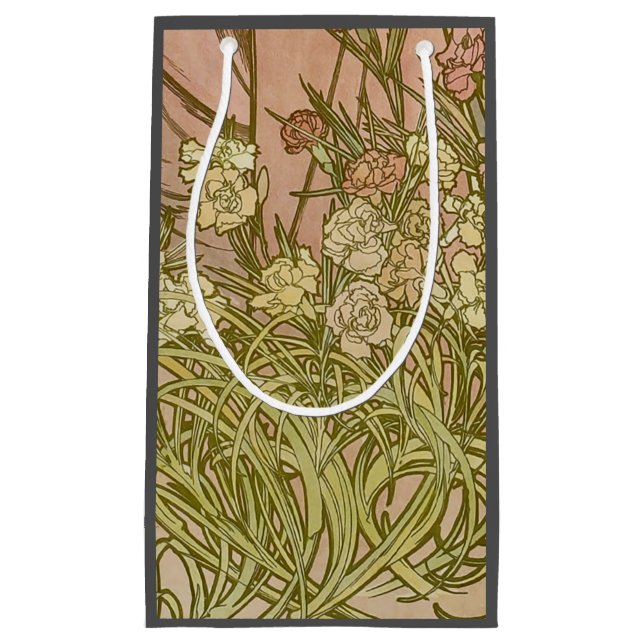Art Nouveau Alfonse Mucha Blumenzucht Blume Kleine Geschenktüte (Vorderseite)