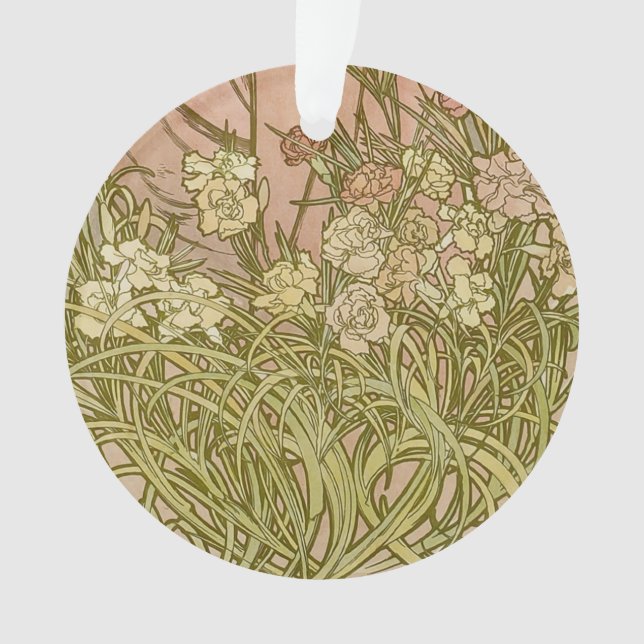 Art Nouveau Alfonse Mucha Blumenzucht Blume Ornament (Vorderseite)