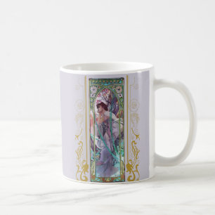 Art Nouveau Alphonse Mucha Abendliche Kontemplatio Kaffeetasse