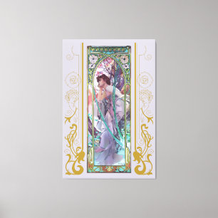 Art Nouveau Alphonse Mucha Abendliche Kontemplatio Leinwanddruck