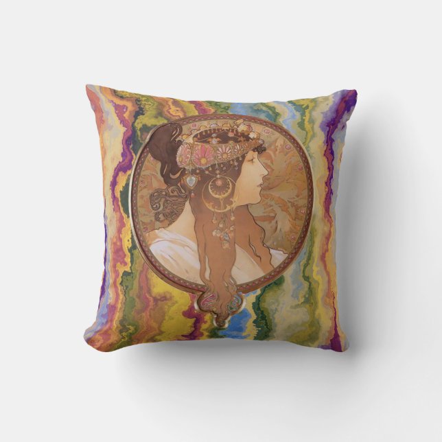 Art Nouveau - Alphonse Mucha Byzantine  Kissen (Vorderseite)