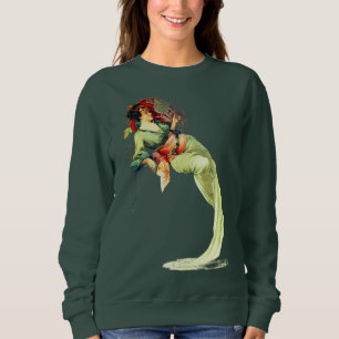 Art nouveau Alphonse Mucha Chrysantheme Herbst Sweatshirt