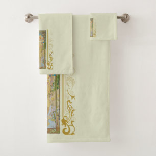 Art Nouveau Alphonse Mucha - Die Helligkeit des Ta Badhandtuch Set
