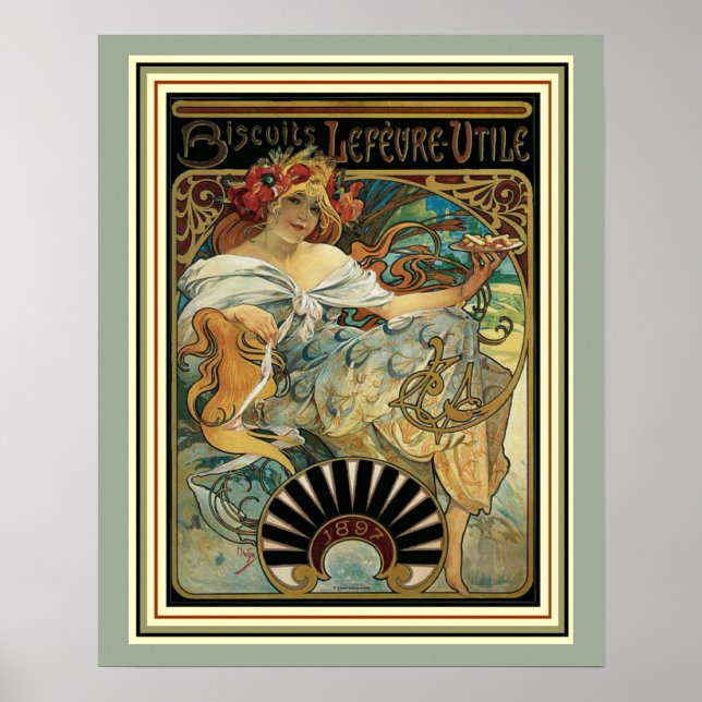 Art Nouveau Alphonse Mucha Poster publicitaire 16  (Devant)