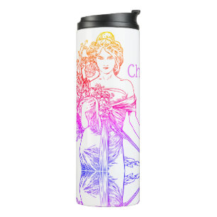 Art Nouveau Alphonse Mucha Thermosbecher