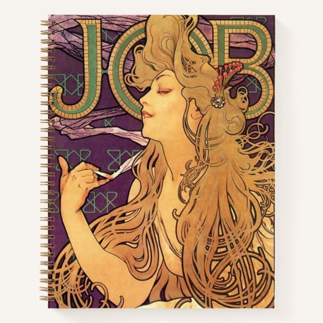 Art Nouveau Alphonse Mucha Vintag Notizbuch (Vorderseite)
