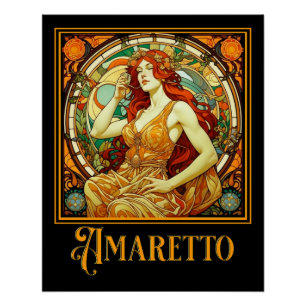 Art Nouveau Amaretto Poster