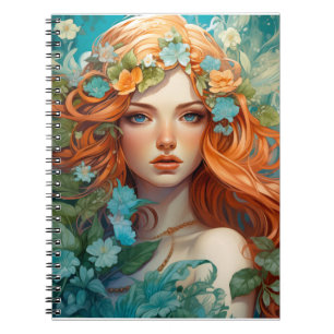 Art Nouveau Aos sí Fairy Notizblock