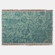 Art Nouveau,aquamarin,William Morris-Stil, floral,