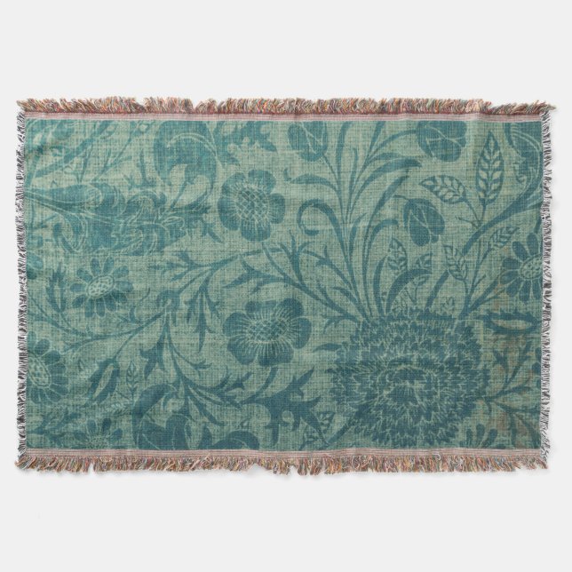 Art Nouveau,aquamarin,William Morris-Stil, floral, Decke (Vorderseite)