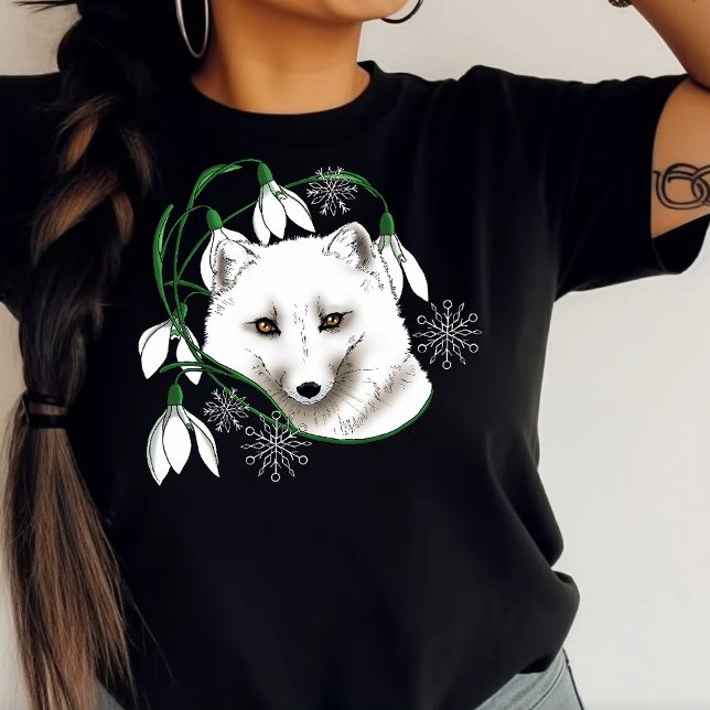 Art Nouveau Arctic White Fox T-Shirt (Von Creator hochgeladen)