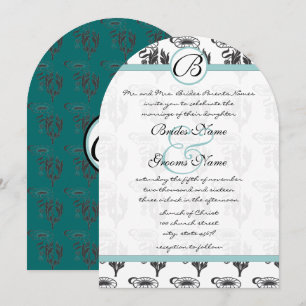 Art nouveau Art Déco Daisy Faire-part de mariage