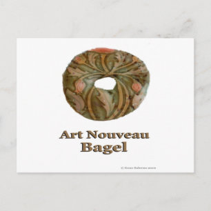 Art Nouveau Bagel Postkarte