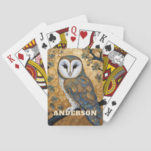 Art Nouveau Barn Owl Spielkarten