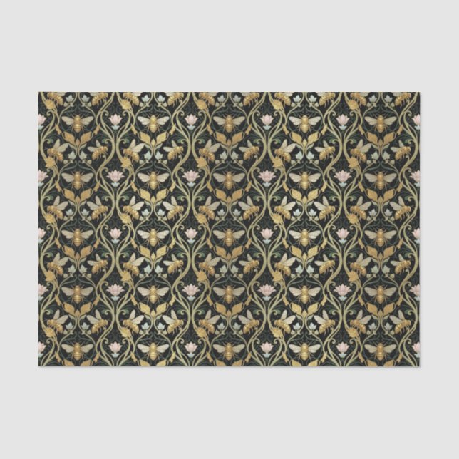 Art Nouveau Bees  Seidenpapier (Vorderseite)