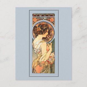 Art Nouveau Belle invitation à la douche d'une mar