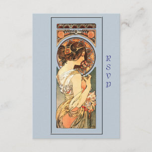 Art Nouveau Belle Mariée Mariage Carte RSVP