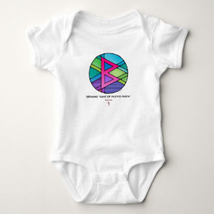 Art Nouveau Berkano Rune of Mother Earth Baby Strampler
