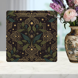 Art Nouveau Berry Botanische Blumige Dunkle Kerami Fliese