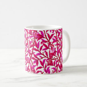 Art Nouveau Bird and Pomegranate, Fuchsia Pink Co Kaffeetasse