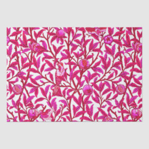 Art Nouveau Bird and Pomegranate, Fuchsia Pink Seidenpapier