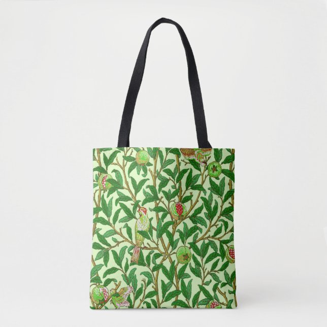 Art Nouveau Bird and Pomegranate, Limes Green Tasche (Vorderseite)