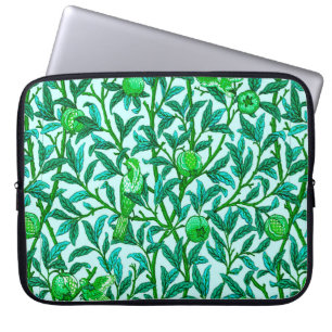 Art Nouveau Bird and Pomegranate, Turquoise & Aqua Laptopschutzhülle
