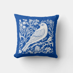 Art Nouveau Bird auf einer Zweigniederlassung mit  Kissen