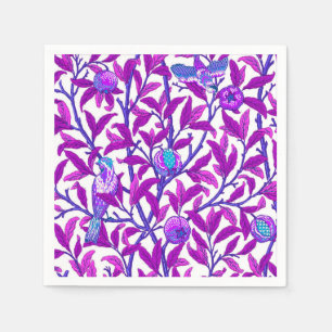 Art Nouveau Bird & Pomegranate, Amethyst Lila Serviette